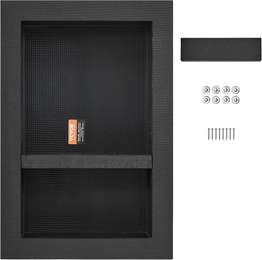 VEVOR 16" x 24" Tile-Ready Recessed Shower Niche with Double Shelf